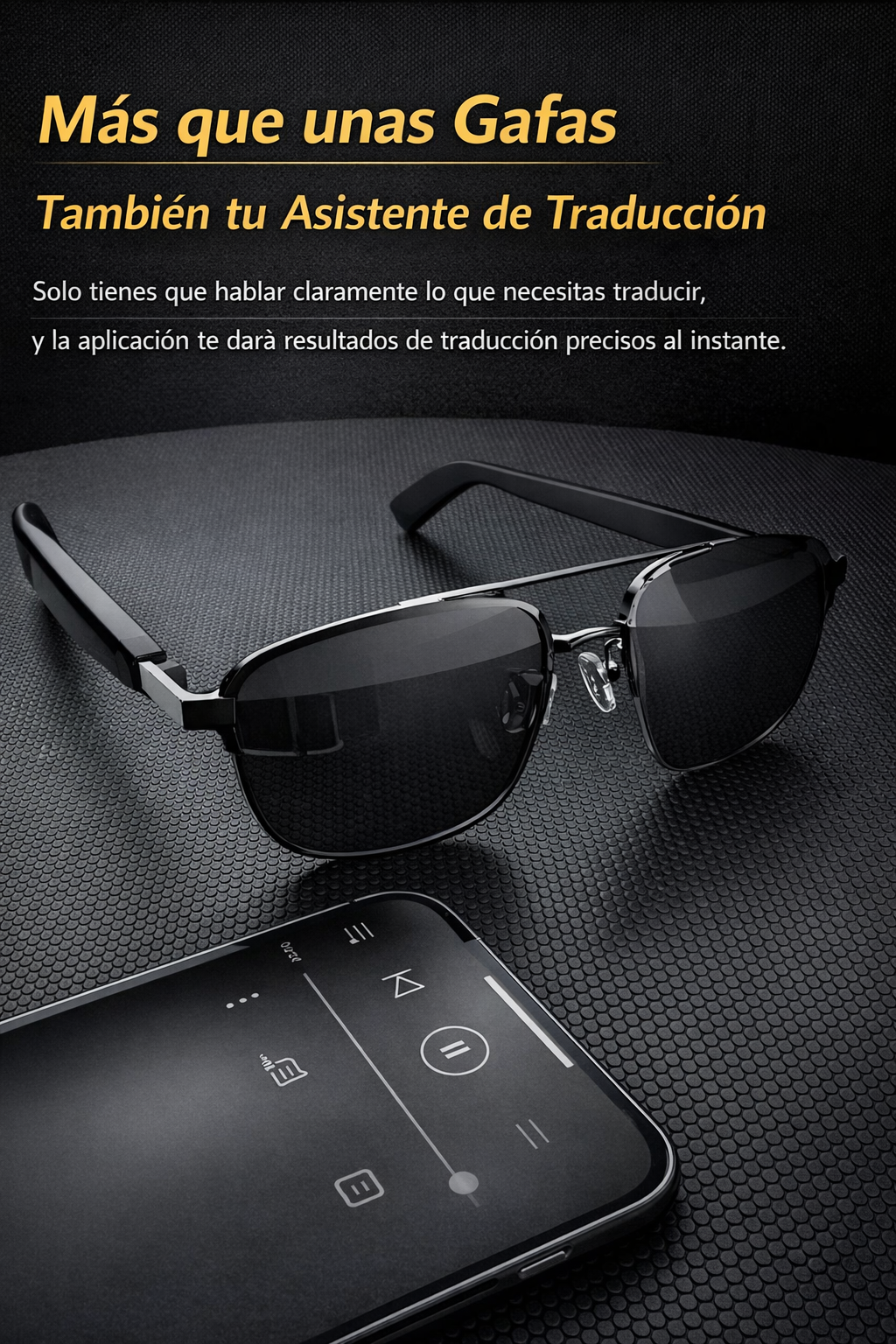 GAFAS INTELIGENTES CON TRADUCCIÓN IA SG-11 PRO BLUETOOTH – TRADUCTOR EN TIEMPO REAL Y AUDIO OPEN-EAR