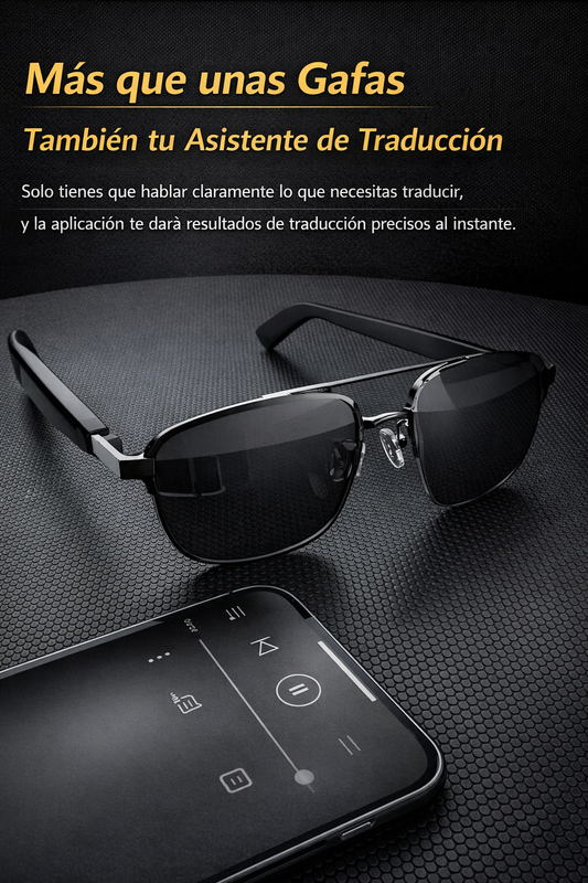 GAFAS INTELIGENTES CON TRADUCCIÓN IA SG-11 PRO BLUETOOTH – TRADUCTOR EN TIEMPO REAL Y AUDIO OPEN-EAR
