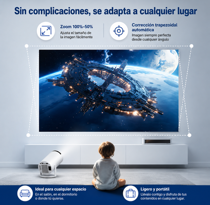 HY300 PRO PROYECTOR PORTÁTIL WIFI 6, BLUETOOTH 5.0 Y ANDROID 11 COMPATIBLE 4K