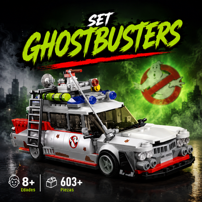 BLOQUES DE CONSTRUCCIÓN GHOSTBUSTERS - 603 PIEZAS – MODELO CLÁSICO COLECCIONABLE 8+