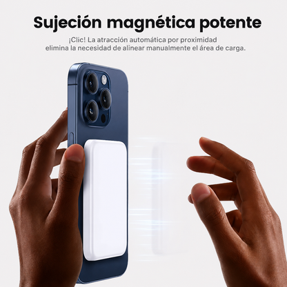 POWER BANK MAGNÉTICO 10000 MAH PD 20W CON CARGA INALÁMBRICA 15W | BATERÍA EXTERNA MAGNÉTICA USB-C