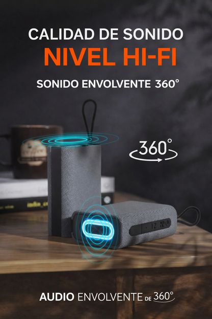 ALTAVOZ BLUETOOTH PORTÁTIL 03C – 10W, IPX5, RGB, TF Y AUX MINI JACK