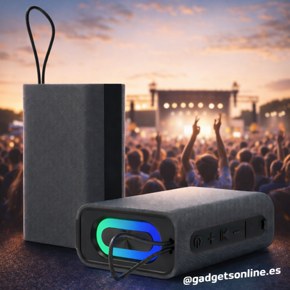 ALTAVOZ BLUETOOTH PORTÁTIL 03C – 10W, IPX5, RGB, TF Y AUX MINI JACK