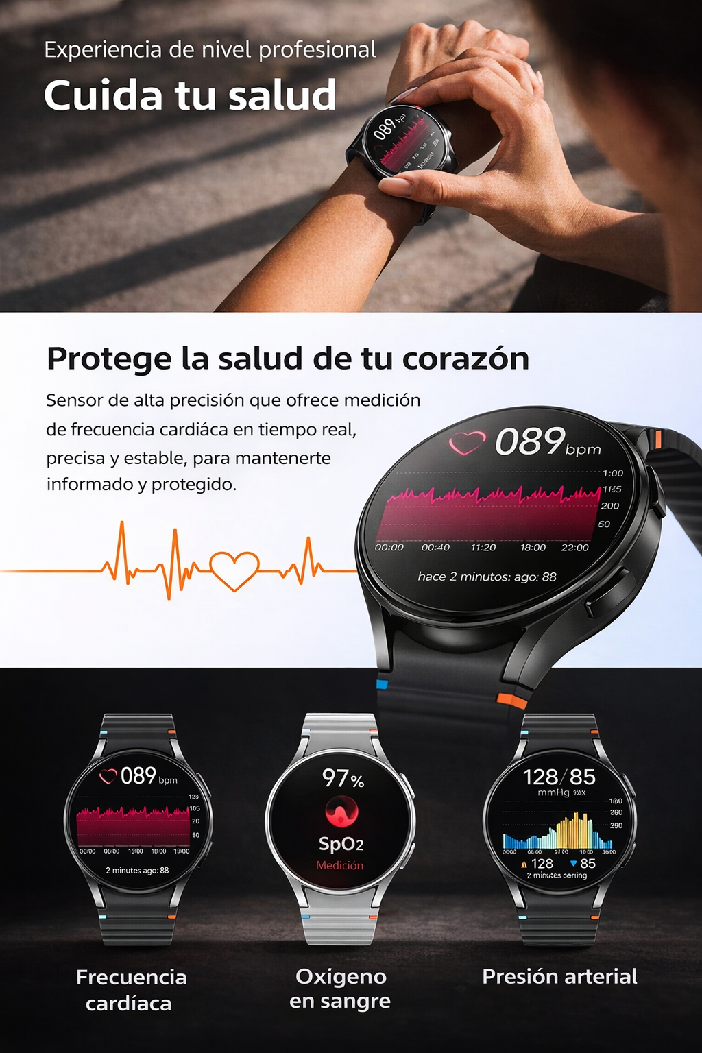SMARTWATCH WATCH 7 MAX BLUETOOTH IP68 PANTALLA HD MONITOR SALUD DEPORTE LLAMADAS