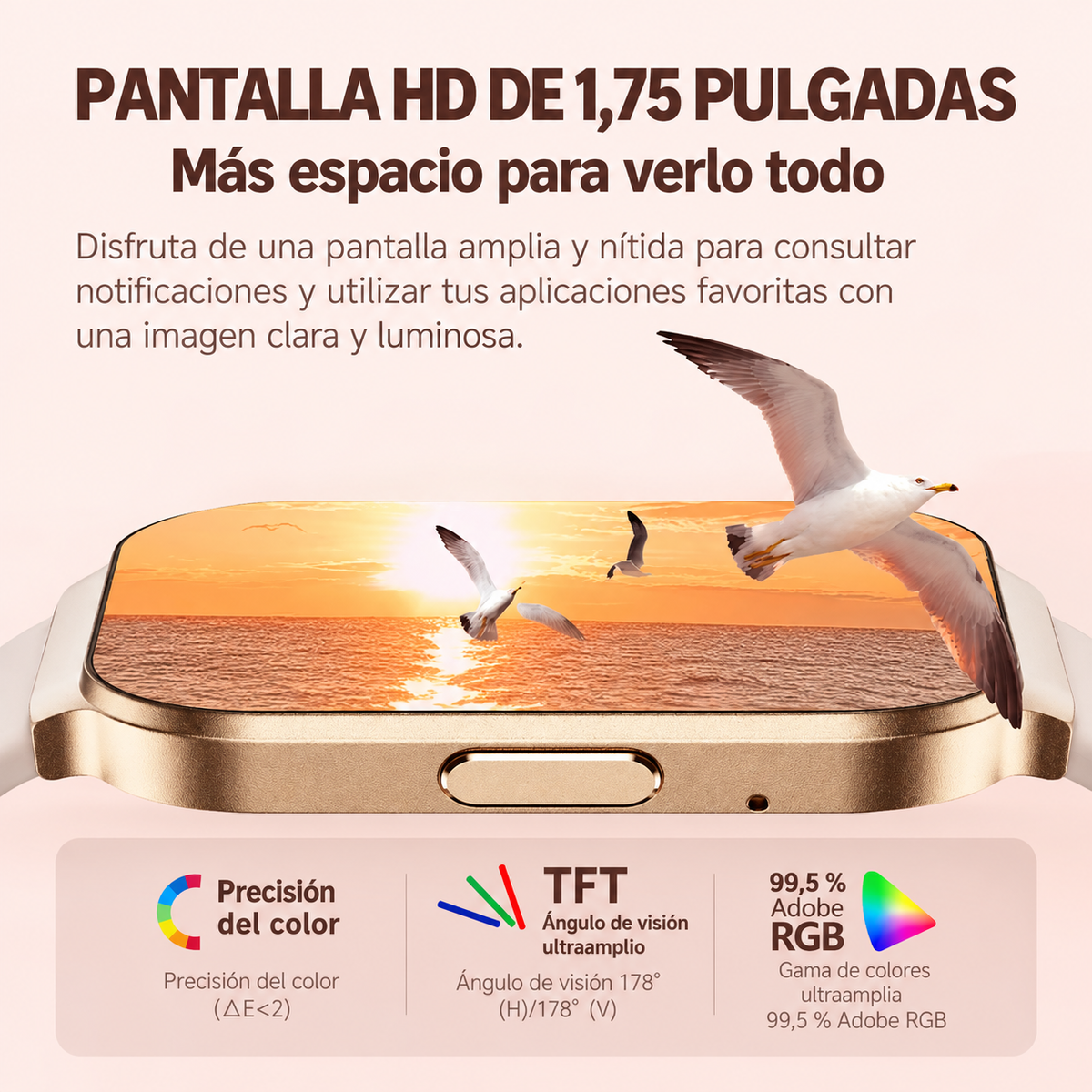 SMARTWATCH VALDUS VS18 CON LLAMADAS BLUETOOTH, PANTALLA TÁCTIL HD DE 1,75” Y MONITOR DE ACTIVIDAD IP68