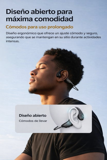 AURICULARES LANGSDON DE CONDUCCIÓN ÓSEA OPEN-EAR IPX8 CON MP3, 16GB Y BLUETOOTH 5.4 – AURICULARES DEPORTIVOS IMPERMEABLES