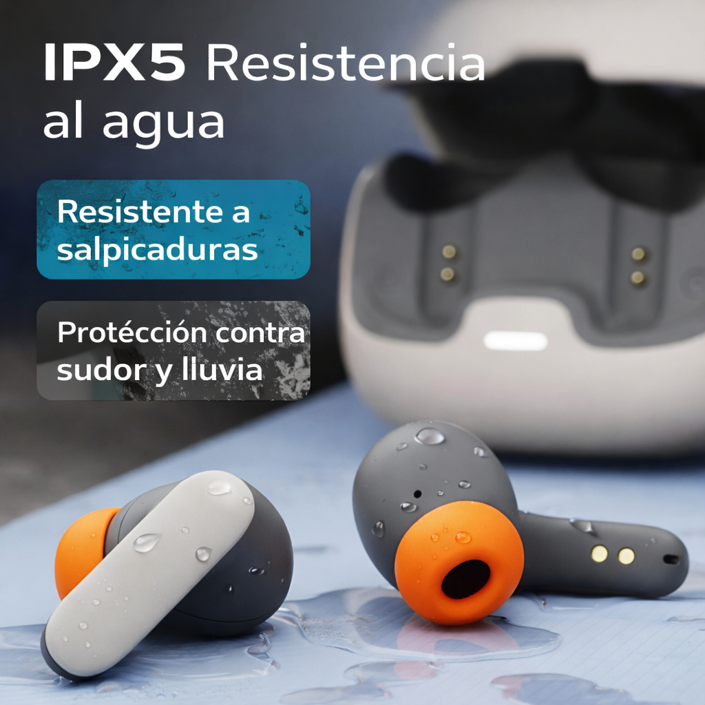AURICULARES INALÁMBRICOS 36S BLUETOOTH 5.3 CON ENC, 100H AUTONOMÍA, BAJOS POTENTES Y MODO GAMING