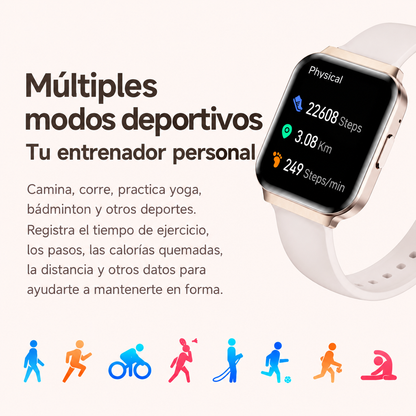 SMARTWATCH VALDUS VS18 CON LLAMADAS BLUETOOTH, PANTALLA TÁCTIL HD DE 1,75” Y MONITOR DE ACTIVIDAD IP68