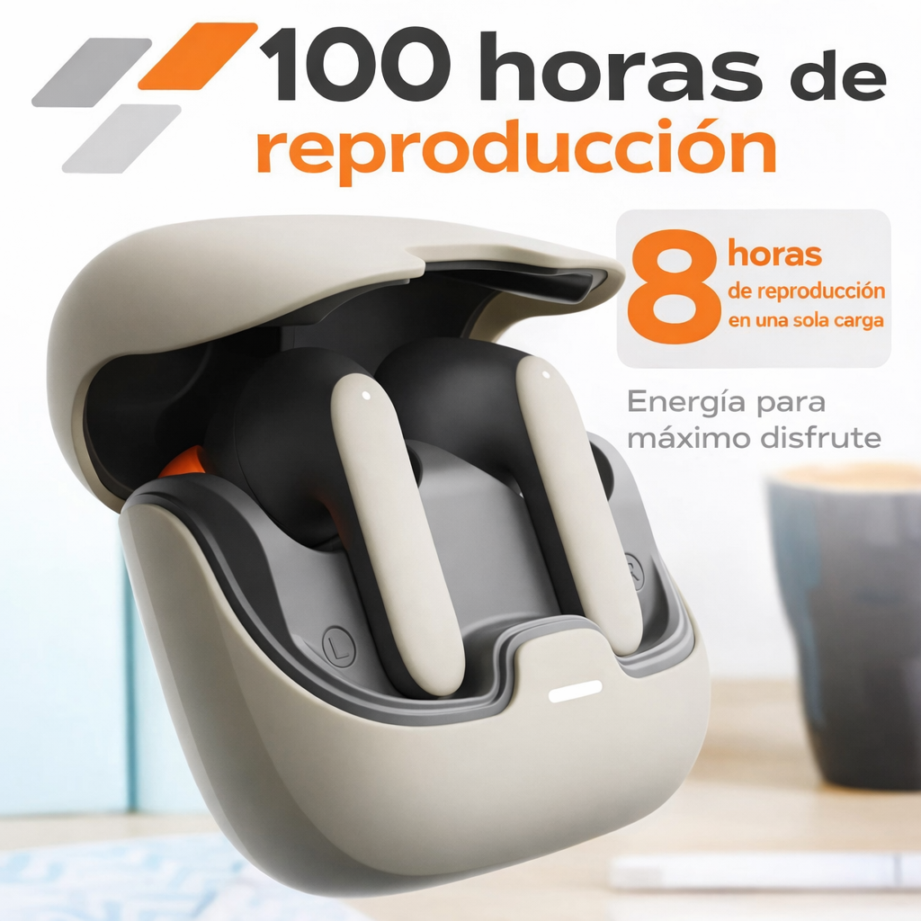 AURICULARES INALÁMBRICOS 36S BLUETOOTH 5.3 CON ENC, 100H AUTONOMÍA, BAJOS POTENTES Y MODO GAMING