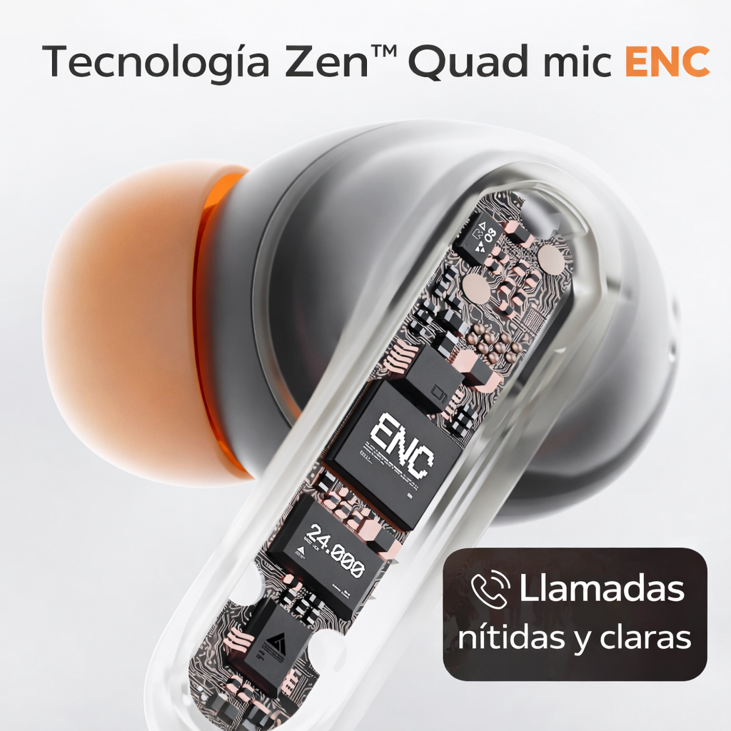 AURICULARES INALÁMBRICOS 36S BLUETOOTH 5.3 CON ENC, 100H AUTONOMÍA, BAJOS POTENTES Y MODO GAMING