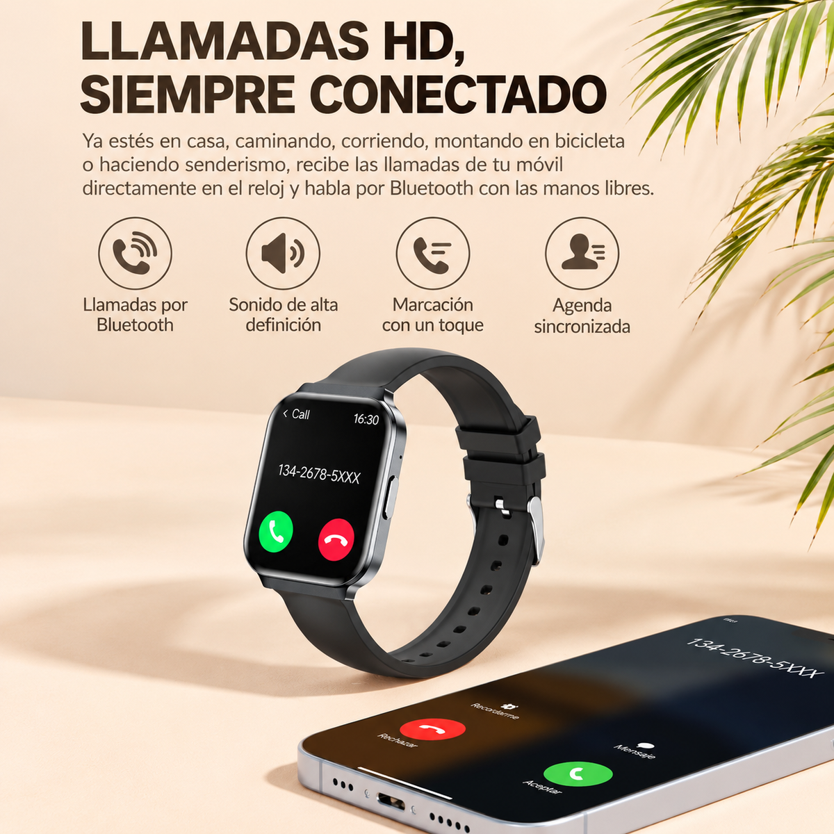 SMARTWATCH VALDUS VS18 CON LLAMADAS BLUETOOTH, PANTALLA TÁCTIL HD DE 1,75” Y MONITOR DE ACTIVIDAD IP68