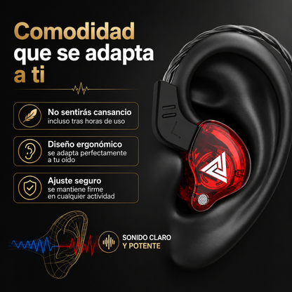 🎧 AURICULARES GAMING QKZ-AK6 HI-RES CON MICRÓFONO HD – SONIDO INMERSIVO Y GRAVES POTENTES