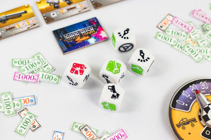 🚗💥 GANG RUSH BREAKOUT JUEGO DE MESA – CARRERAS, DISPAROS Y CAOS EN LA CIUDAD