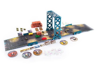 🚗💥 GANG RUSH BREAKOUT JUEGO DE MESA – CARRERAS, DISPAROS Y CAOS EN LA CIUDAD