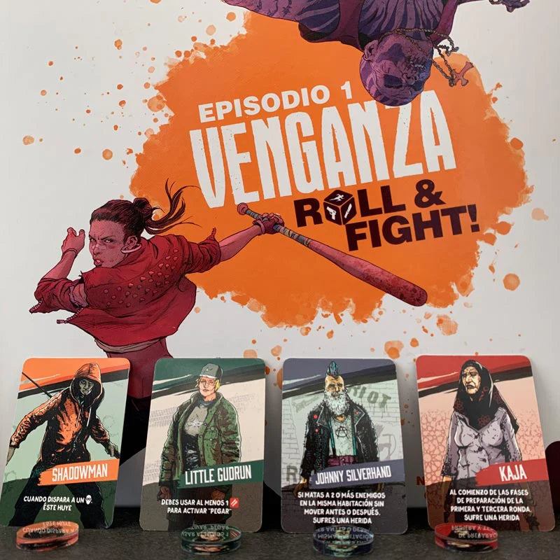 VENGANZA ROLL & FIGHT EPISODIO 1 JUEGO DE MESA COMPETITIVO DE ACCIÓN Y DADOS