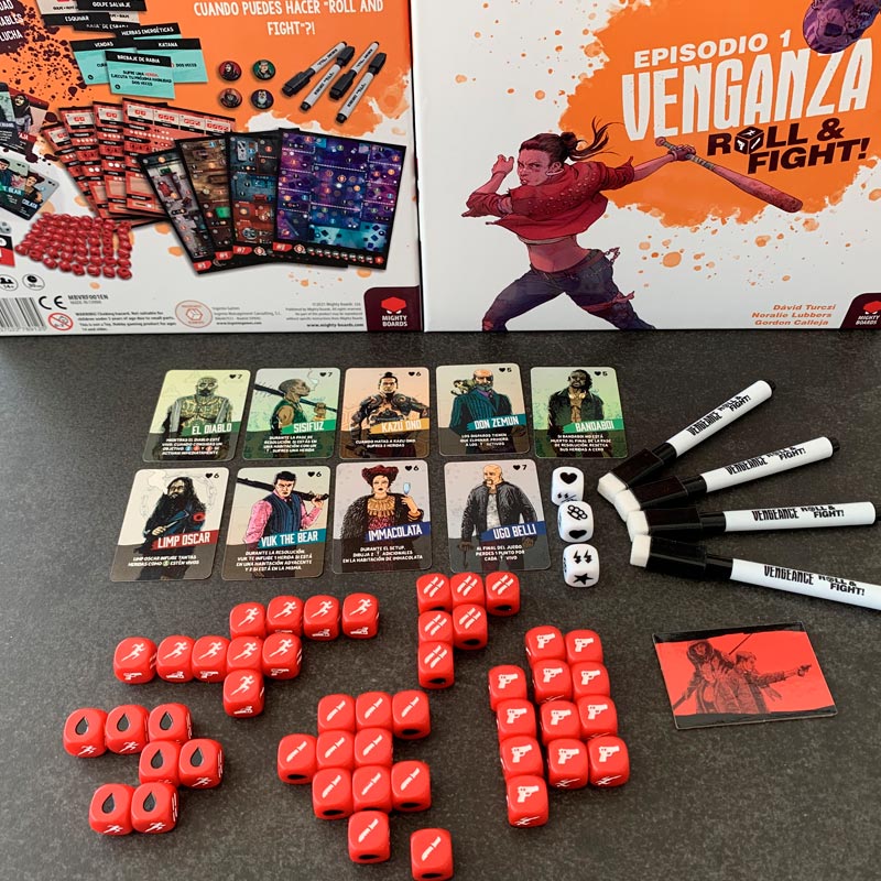 VENGANZA ROLL & FIGHT EPISODIO 1 JUEGO DE MESA COMPETITIVO DE ACCIÓN Y DADOS