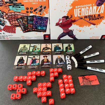 VENGANZA ROLL & FIGHT EPISODIO 1 JUEGO DE MESA COMPETITIVO DE ACCIÓN Y DADOS