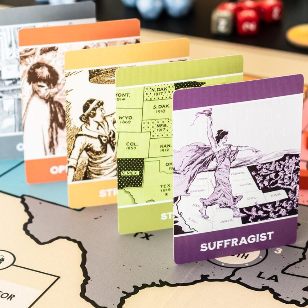 VOTES FOR WOMEN JUEGO DE MESA ESTRATEGIA HISTÓRICO SUFRAGISMO 1848 1920 DEVIR