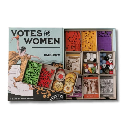 VOTES FOR WOMEN JUEGO DE MESA ESTRATEGIA HISTÓRICO SUFRAGISMO 1848 1920 DEVIR