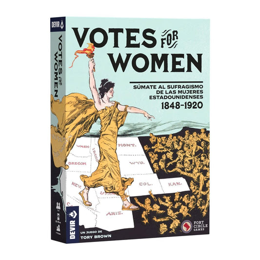 VOTES FOR WOMEN JUEGO DE MESA ESTRATEGIA HISTÓRICO SUFRAGISMO 1848 1920 DEVIR